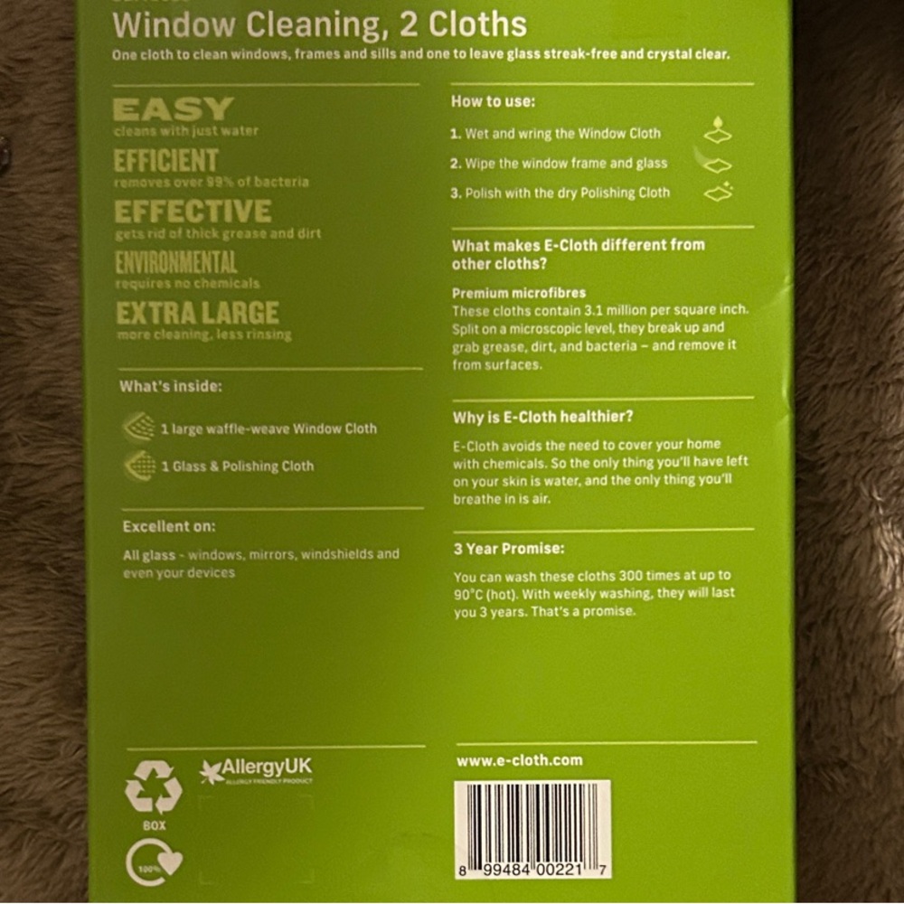 Window Cleaning Cloths - Green and Blue - Picture 2 of 2